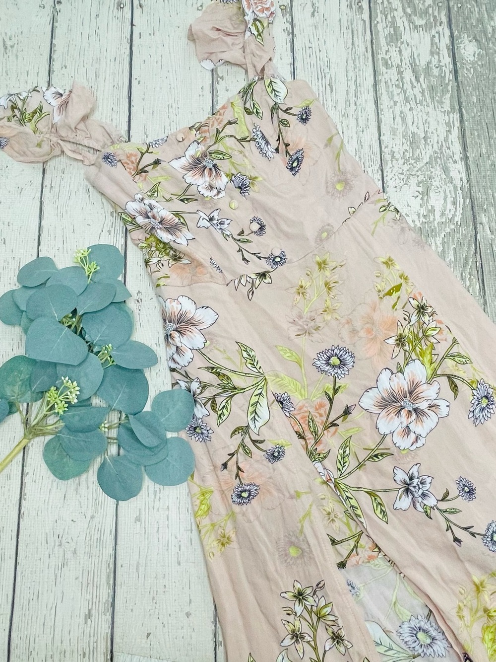 Angel Biba Floral Shorts Slit Romper